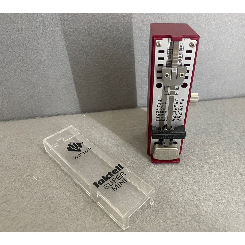Wittner Taktell Super Mini Mechanical Metronome Ruby Red German Made Portable